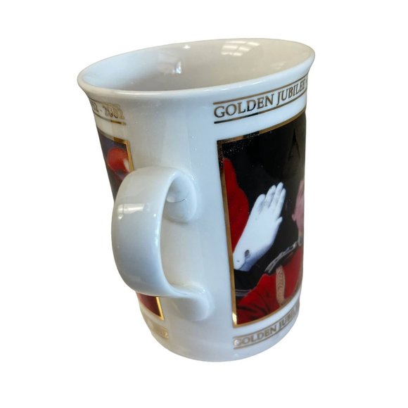 Vintage Golden Jubilee Queen Elizabeth II Commemorative 2002 Bone China 4"Hx3"W - Picture 5 of 9